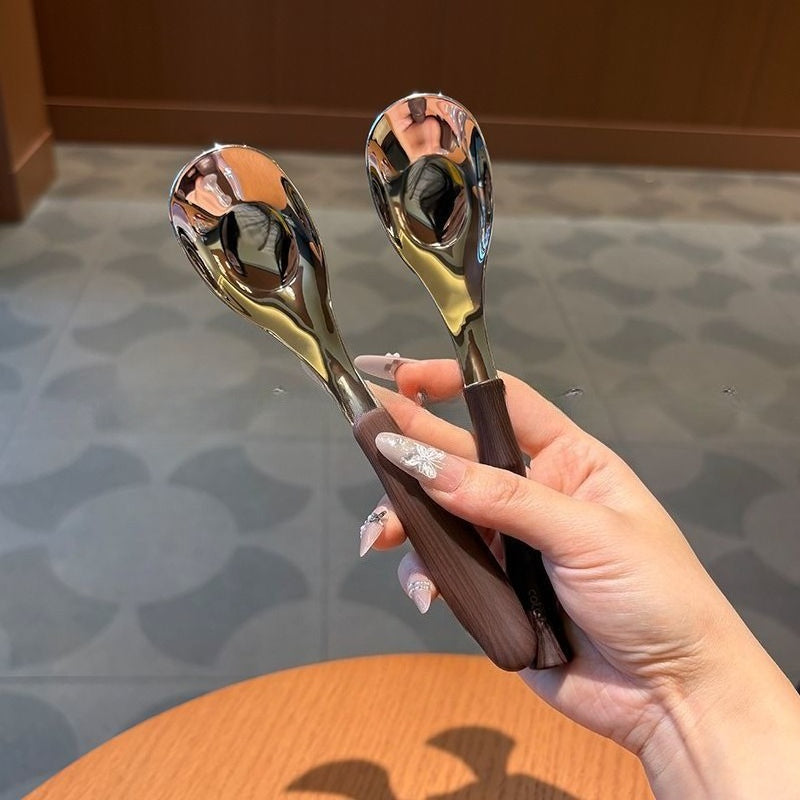 Pearlescent Bamboo Handle Soup Spoon