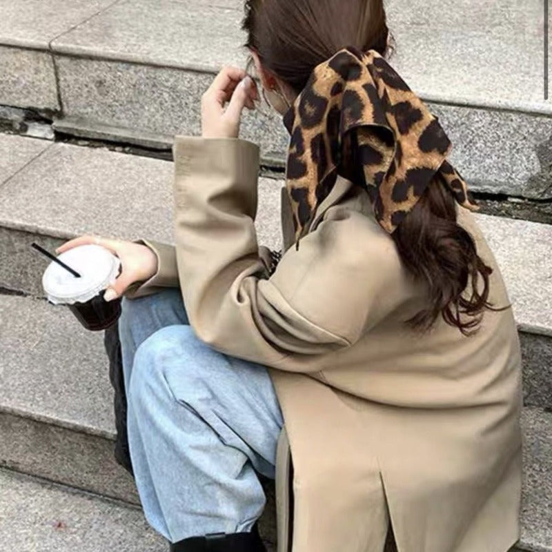 Leopard Scarf Scrunchie