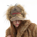 Retro Embroidered Earflap Cap - Modomu