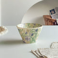 Pansy Print Conical Rice Bowl