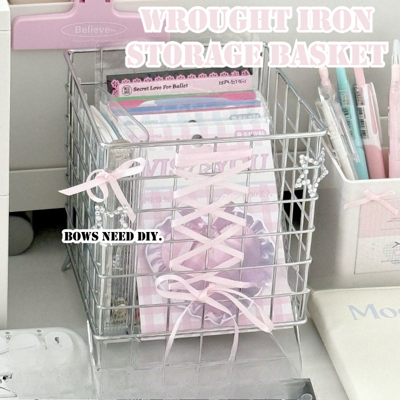 Bow Iron Desktop Storage Basket