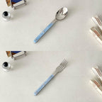 Marbled Handle Dinner Cutlery