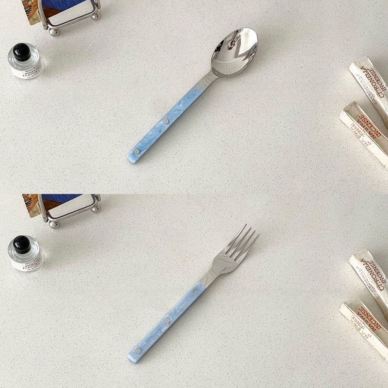 Marbled Handle Dinner Cutlery