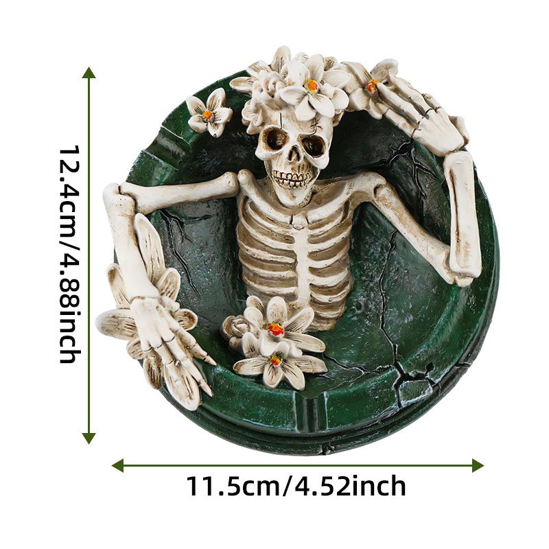 Flower Crown Skull Ashtray