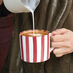Hand-Painted Striped Ceramic Mug