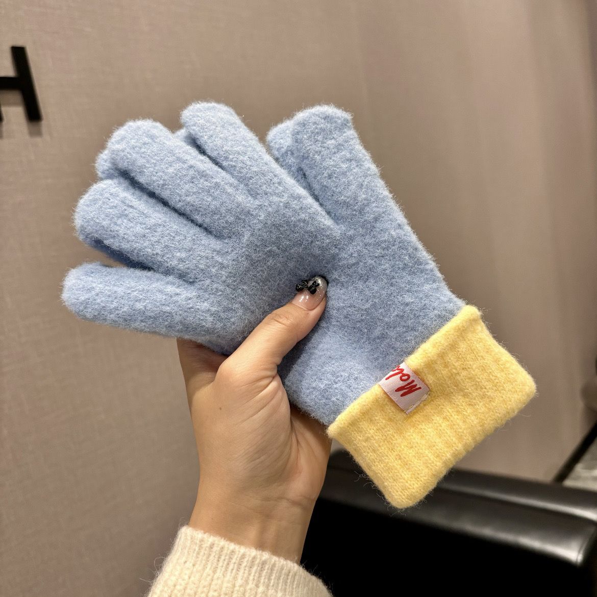 Double knit touchscreen winter gloves - Modomu