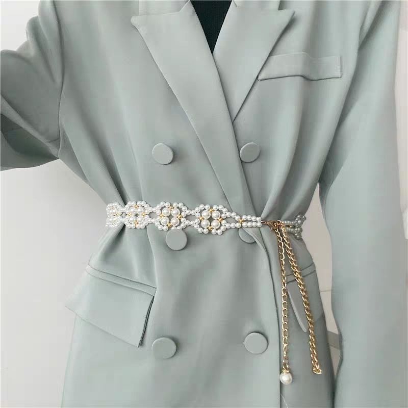 Pearl Waist Chain Fringe Belt