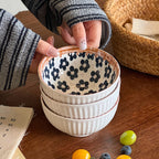 Hand-Painted Bohemian Rice Bowl