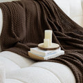 Textured Knitted Throw Blanket - Modomu