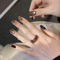 Leopard Cat Eye False Nails - Modomu