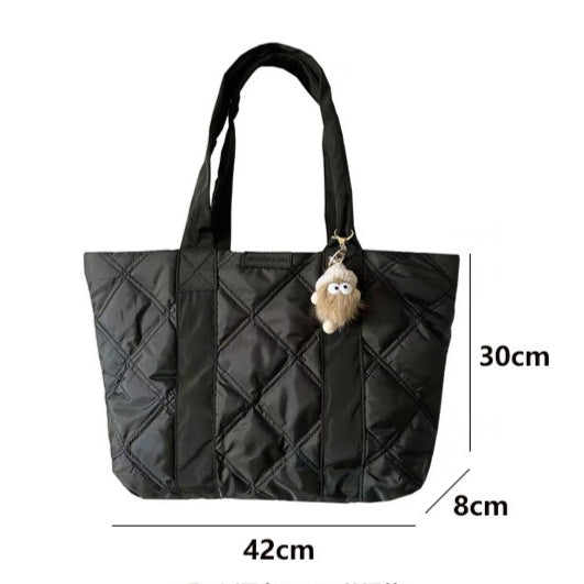 Quilted Puffer Tote Bag