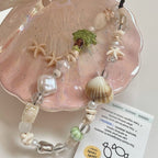 Shell Beaded Phone Wrist Lanyard