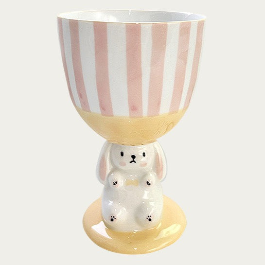 Hand Painted Rabbit Goblet Mug - Modomu