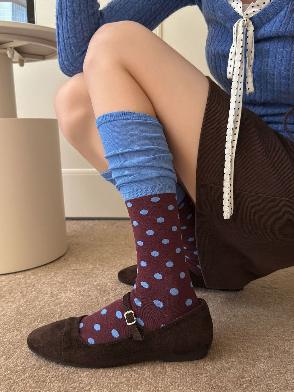Polka Dot Slouch Socks