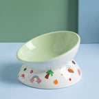 Ceramic Cat Bowl Raised Design