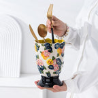 Embossed Ceramic Chopstick Holder