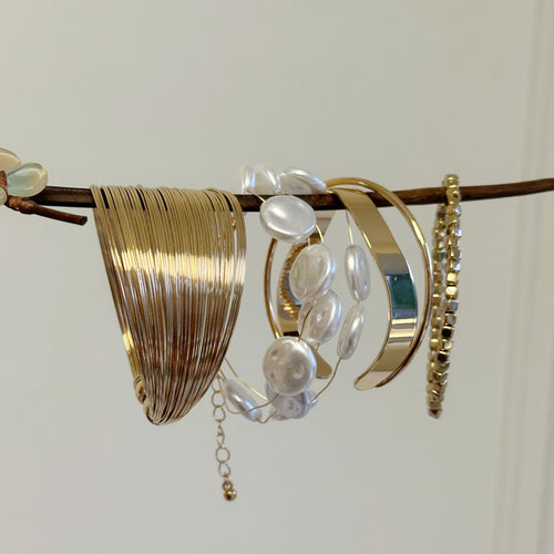 Layered Geometric Open Bracelet Set - Modomu