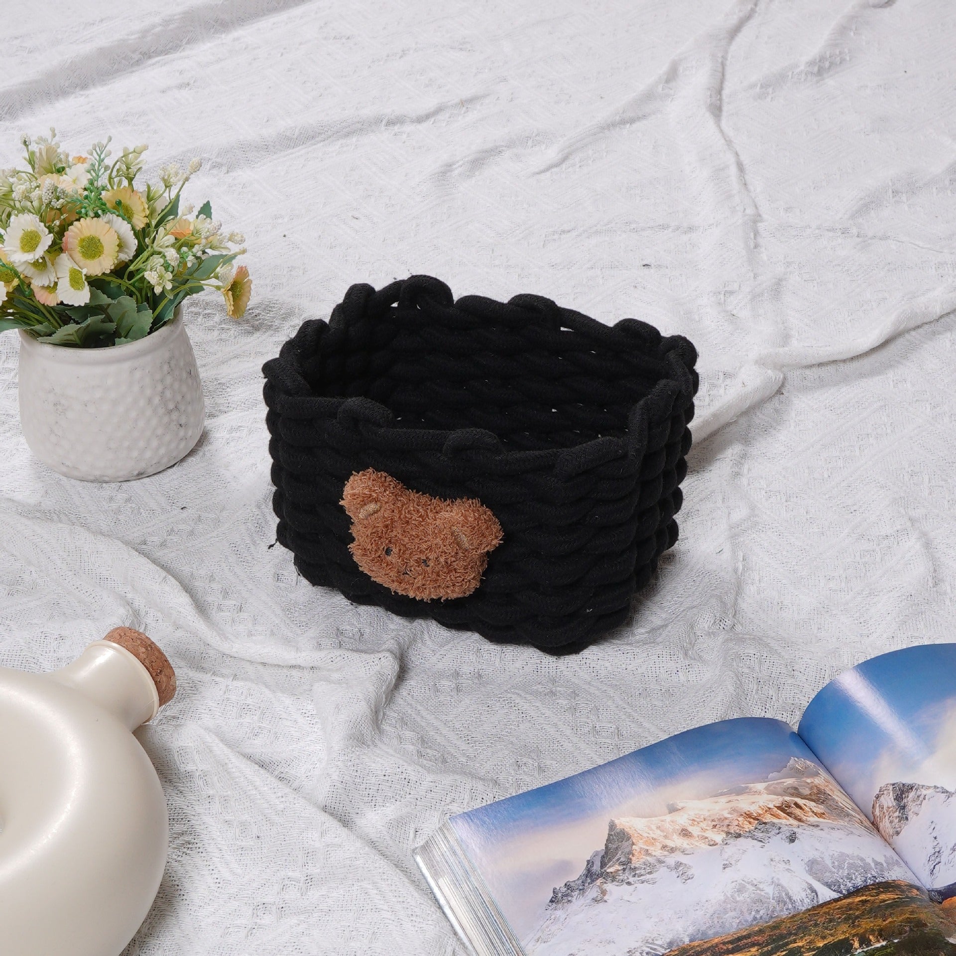 Bear Cotton Rope Storage Basket - Modomu
