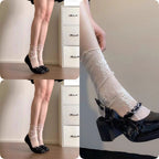Frilled Sheer Mesh Ankle Socks