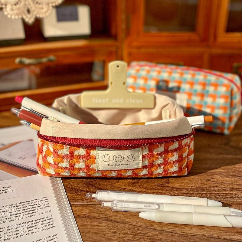 Rainbow Woven Pencil Case Organizer - Modomu