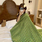 Polka Dot Button Wrap Blanket