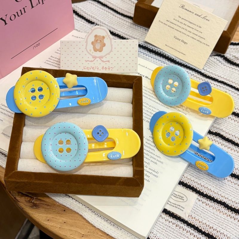 Polka Dot Button Snap Clips