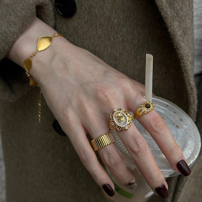 Tiger Eye Statement Ring Set - Modomu