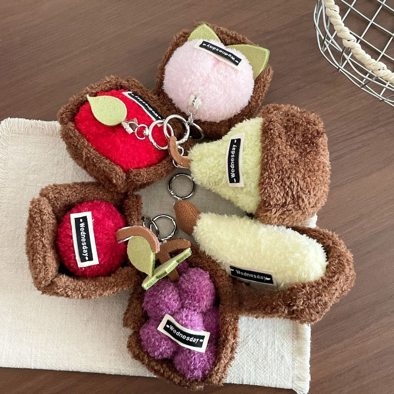 Plush Fruit Bag Charm Keychain - Modomu