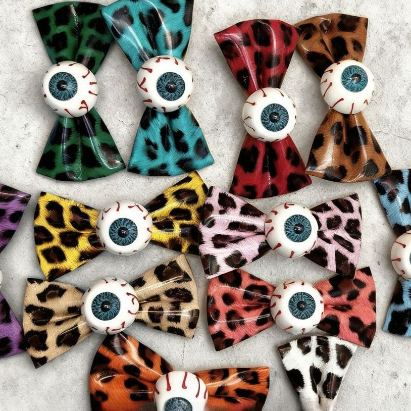 Leopard Eyeball Bow Clip