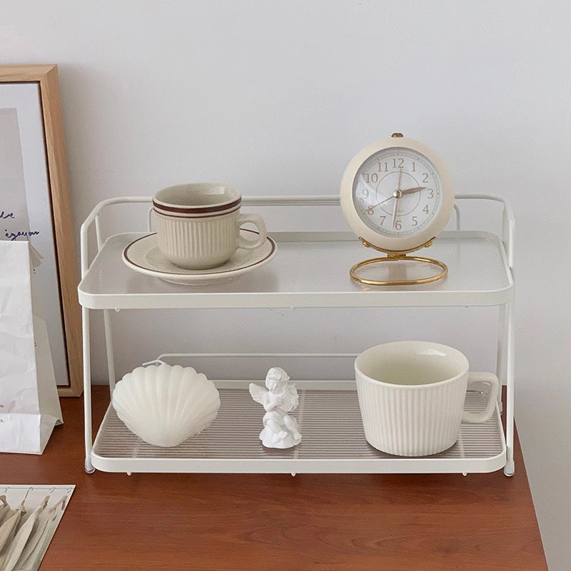 Cream Wind Double Desk Shelf