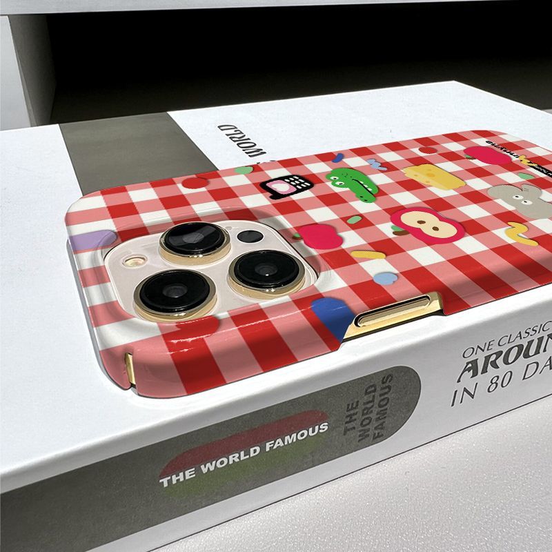 Plaid Cartoon Protective Phone Case - Modomu