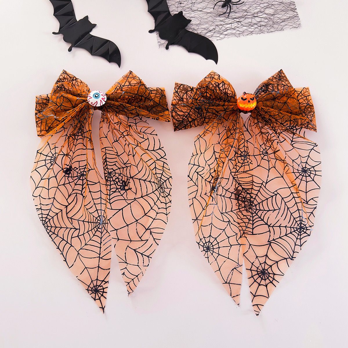 Cobweb Mesh Hair Bow