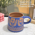 Relief Flower Breakfast Mug