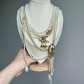 Layered Pearl Statement Necklace