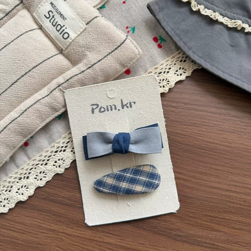 Flower Bow Side Bangs Clip - Modomu