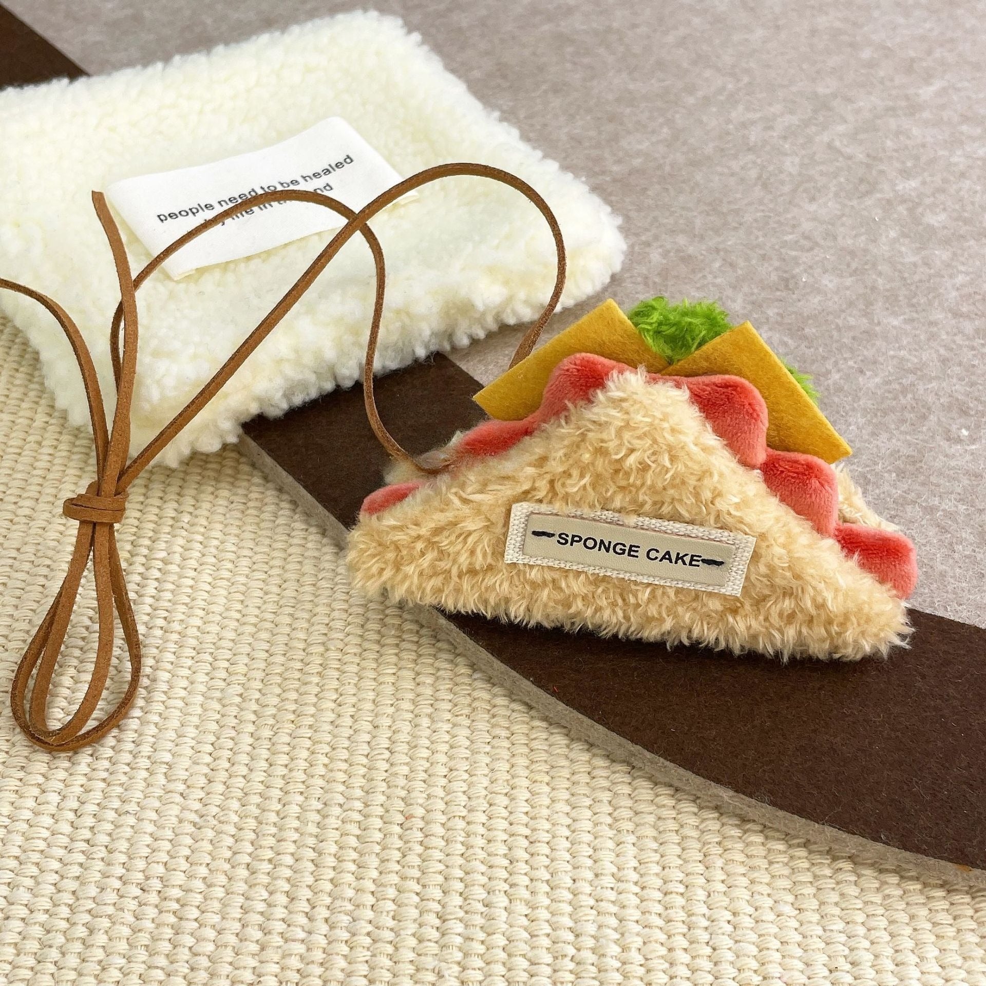 Plush Cake Dessert Pendant Accessory