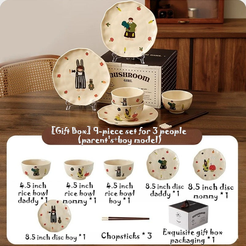 Family Cartoon Ceramic Tableware - Modomu