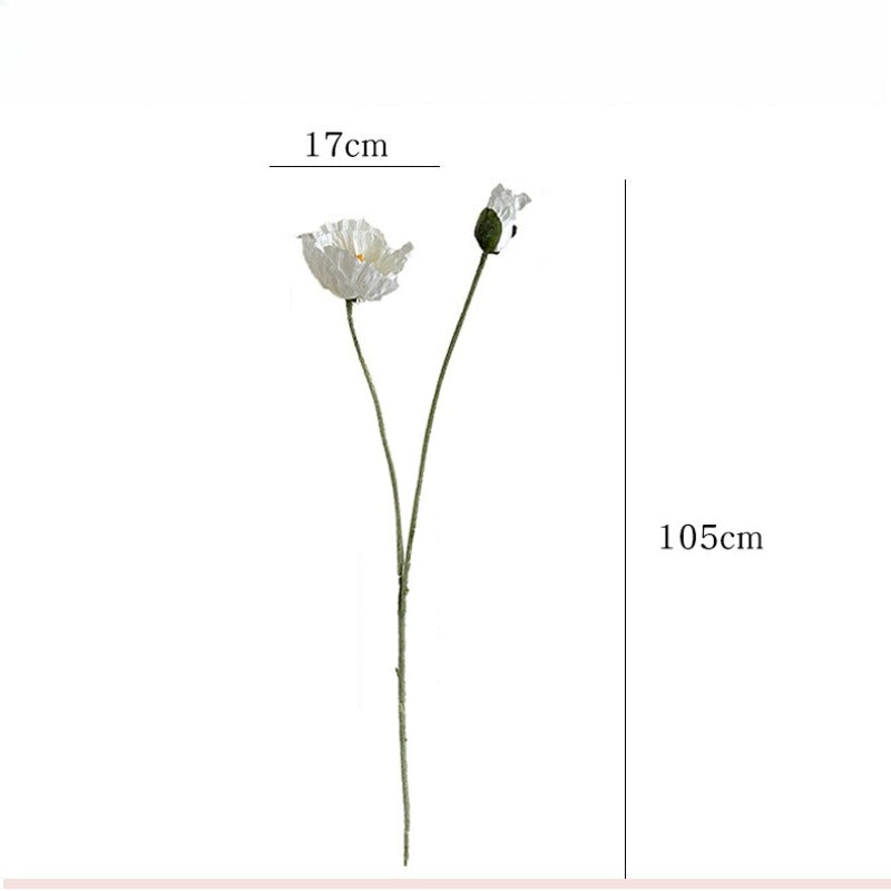 Realistic Poppy Silk Stems - Modomu