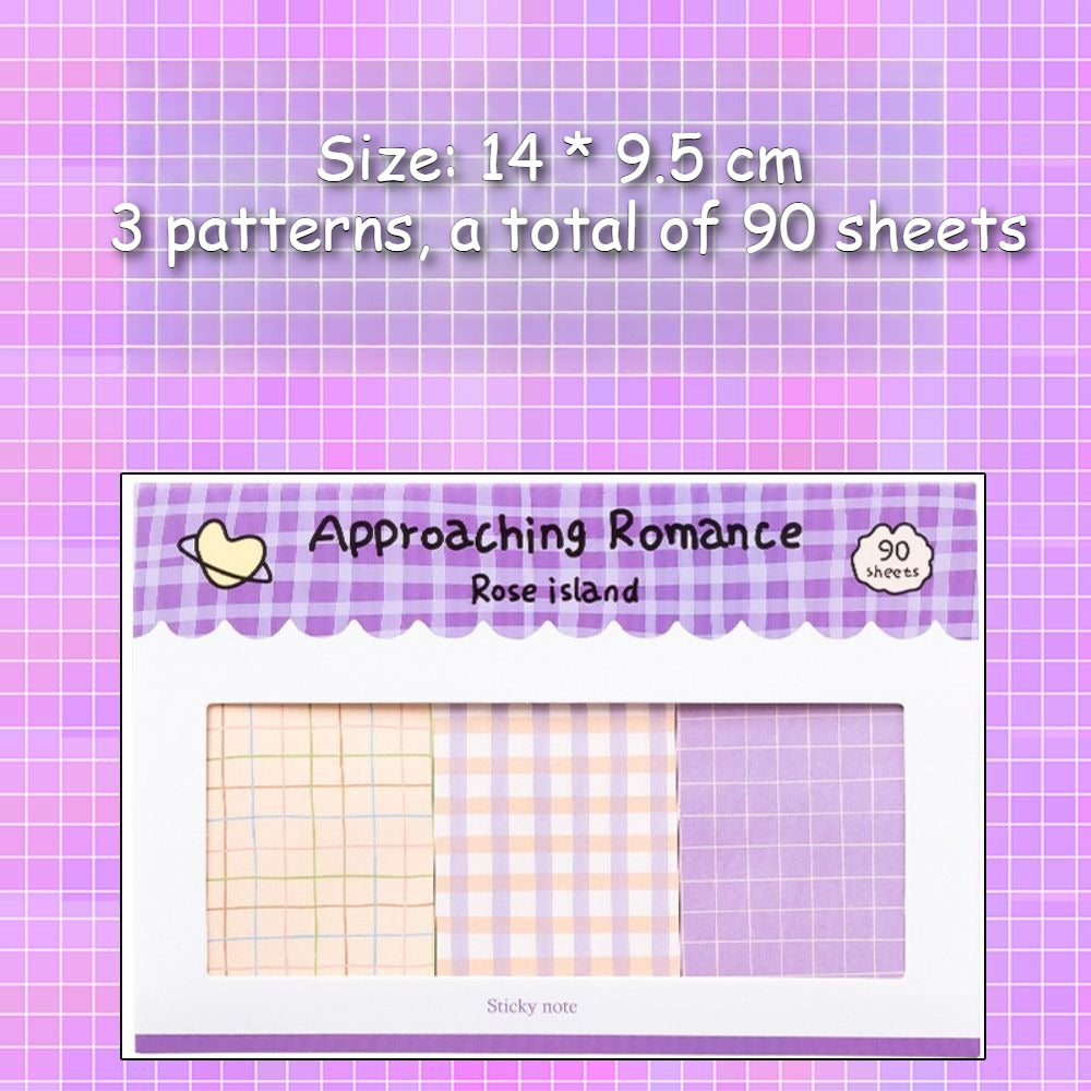 Plaid Sticky Notes Minimal Desk - Modomu