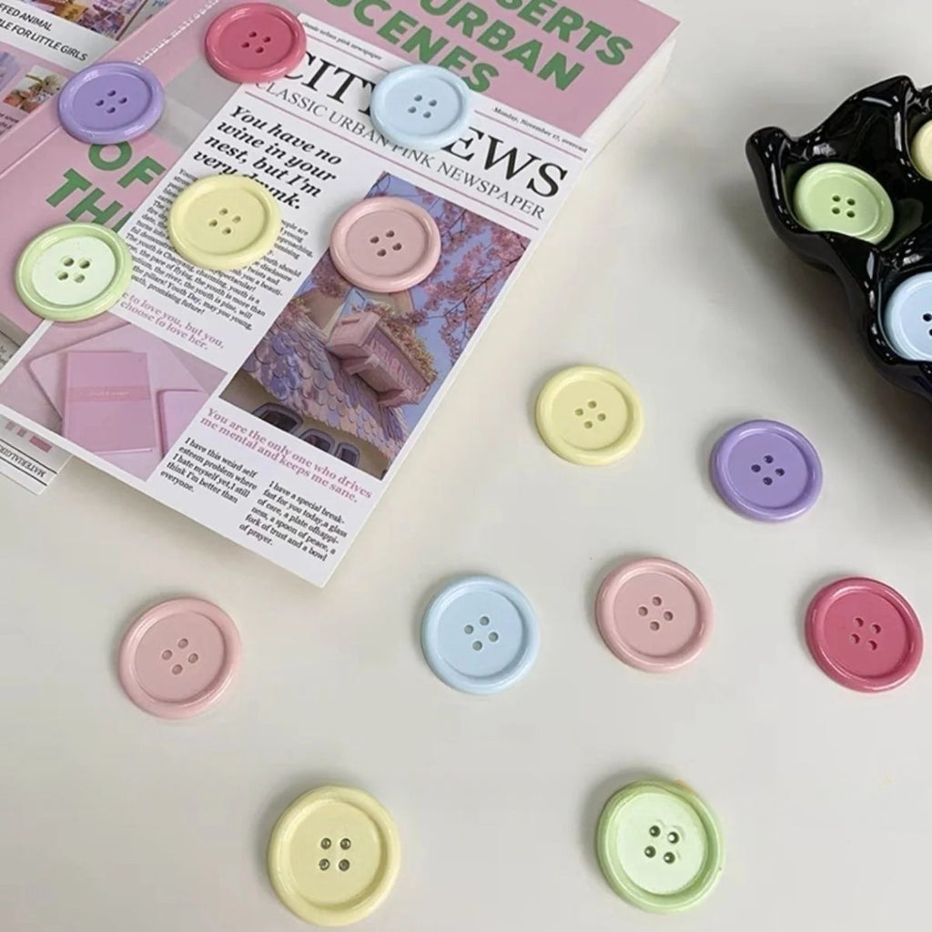 Pastel Button Fridge Magnets