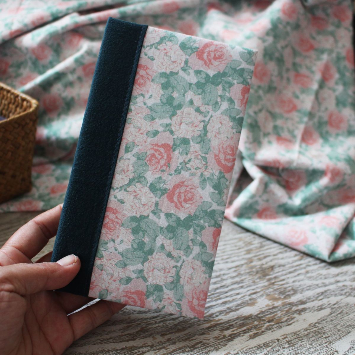 Fabric Diary Grid Notebook - Modomu