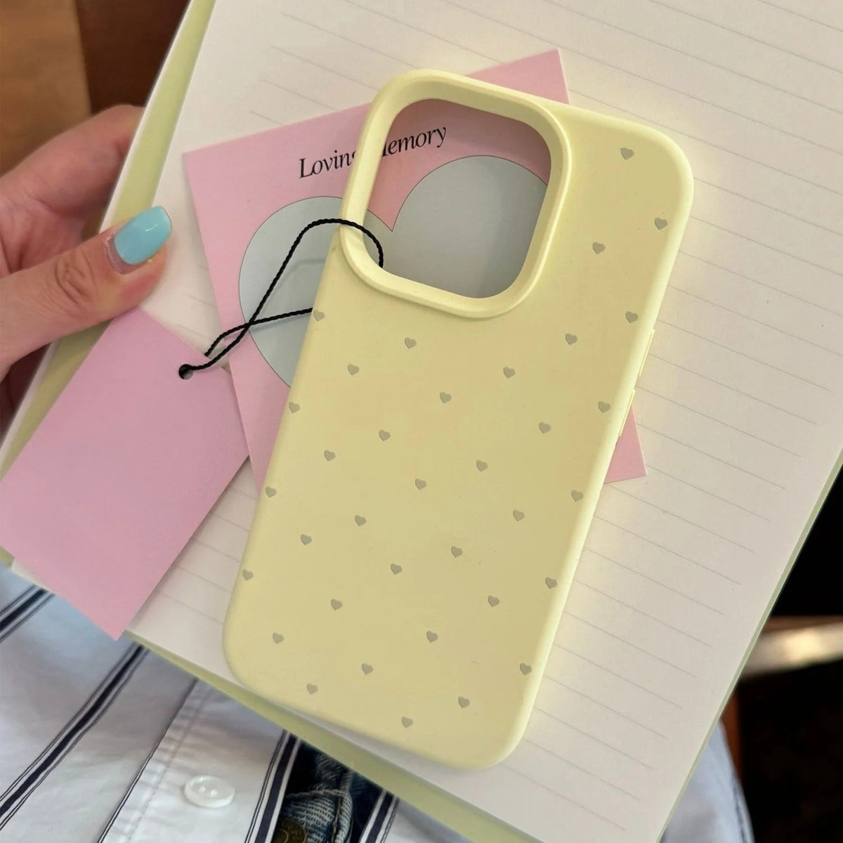 Sprinkled Hearts Pastel iPhone Case