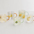 Patterned Clear Handled Mug