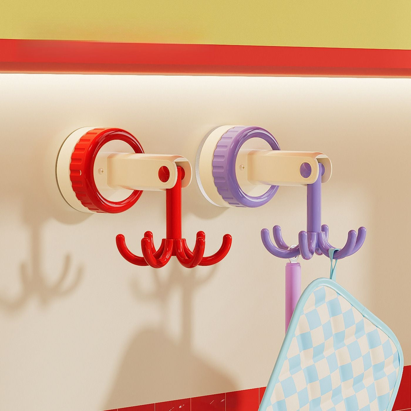 Rotating Six-Claw Utensil Hook