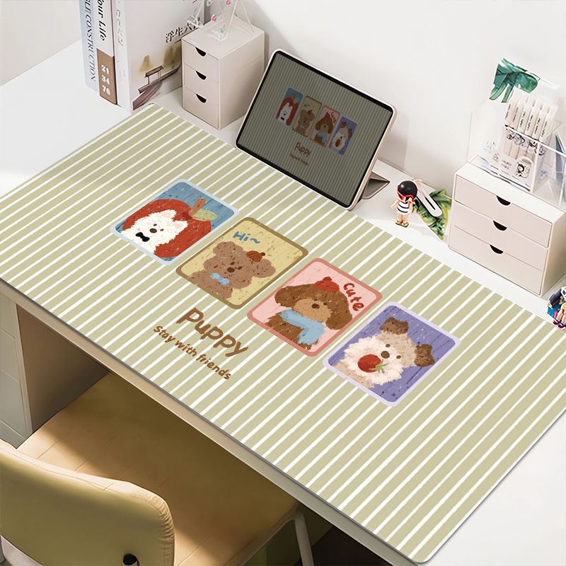 Retro Checkered Kitten Mouse Pad
