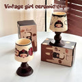 Retro Ceramic Girl Dessert Mug - Modomu