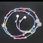 Rainbow Braided Earphone Cord Kit