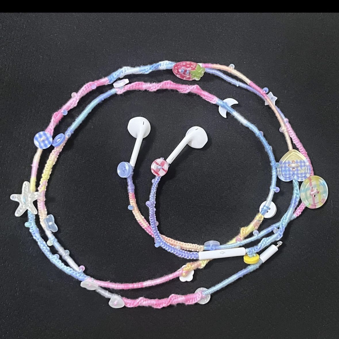 Rainbow Braided Earphone Cord Kit