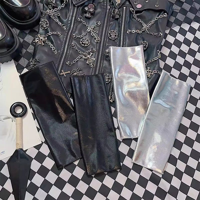 Metallic Arm Sleeve Gloves