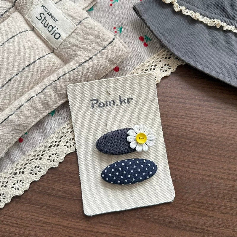 Flower Bow Side Bangs Clip - Modomu